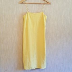 EVERLANE Yellow Japanese GoWeave Slip Dress Size 4